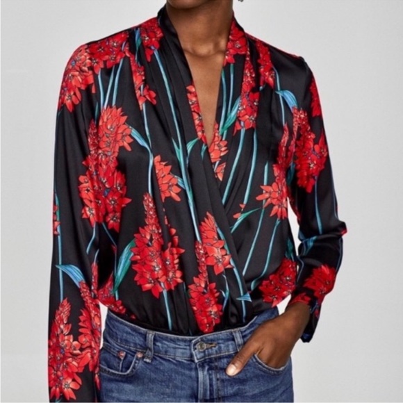 Zara Tops - NWOT ZARA Floral Bodysuit